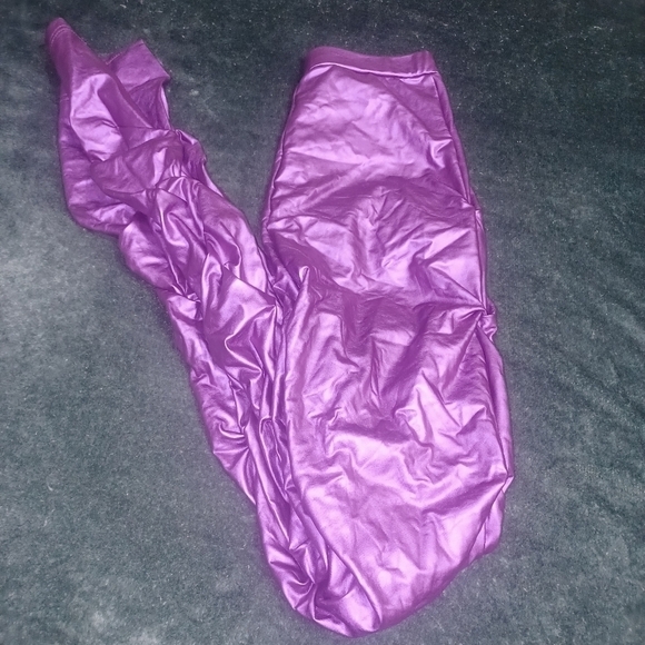 SHEIN Pants - Metallic Purple- Ruched Pants- W Sz Small 4